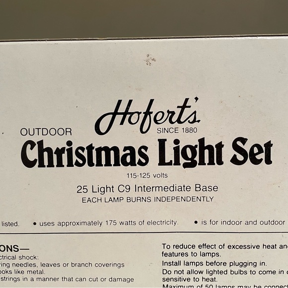 Vintage Hofert’s 25 Outdoor Christmas Light Set (Blue) - Picture 5 of 12